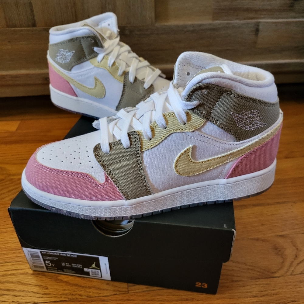Jordan 1 Mid Pastel Grind (GS 5Y/W6.5)